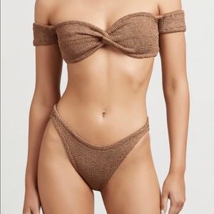 HUNZA G Brigette Off-The-Shoulder Bikini Set